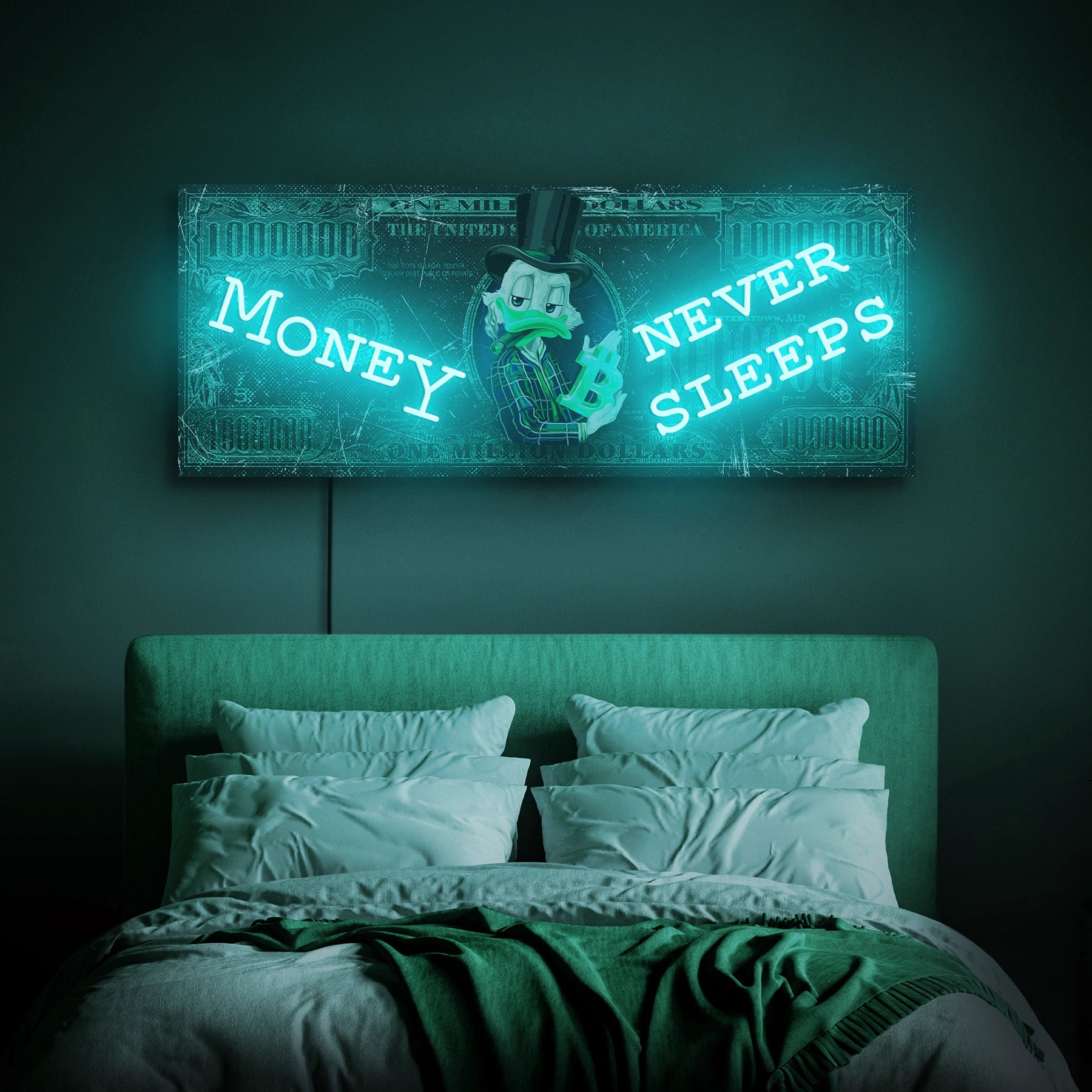 MONEY NEVER SLEEP NEON SIGN