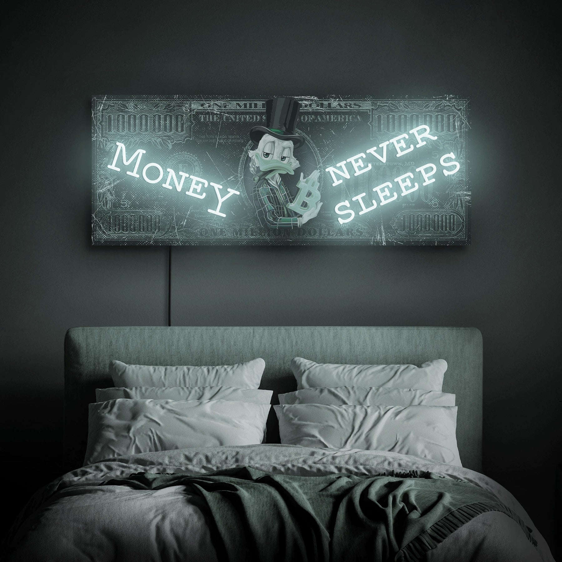 MONEY NEVER SLEEP NEON SIGN