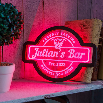 CUSTOM BAR NAME NEON SIGN