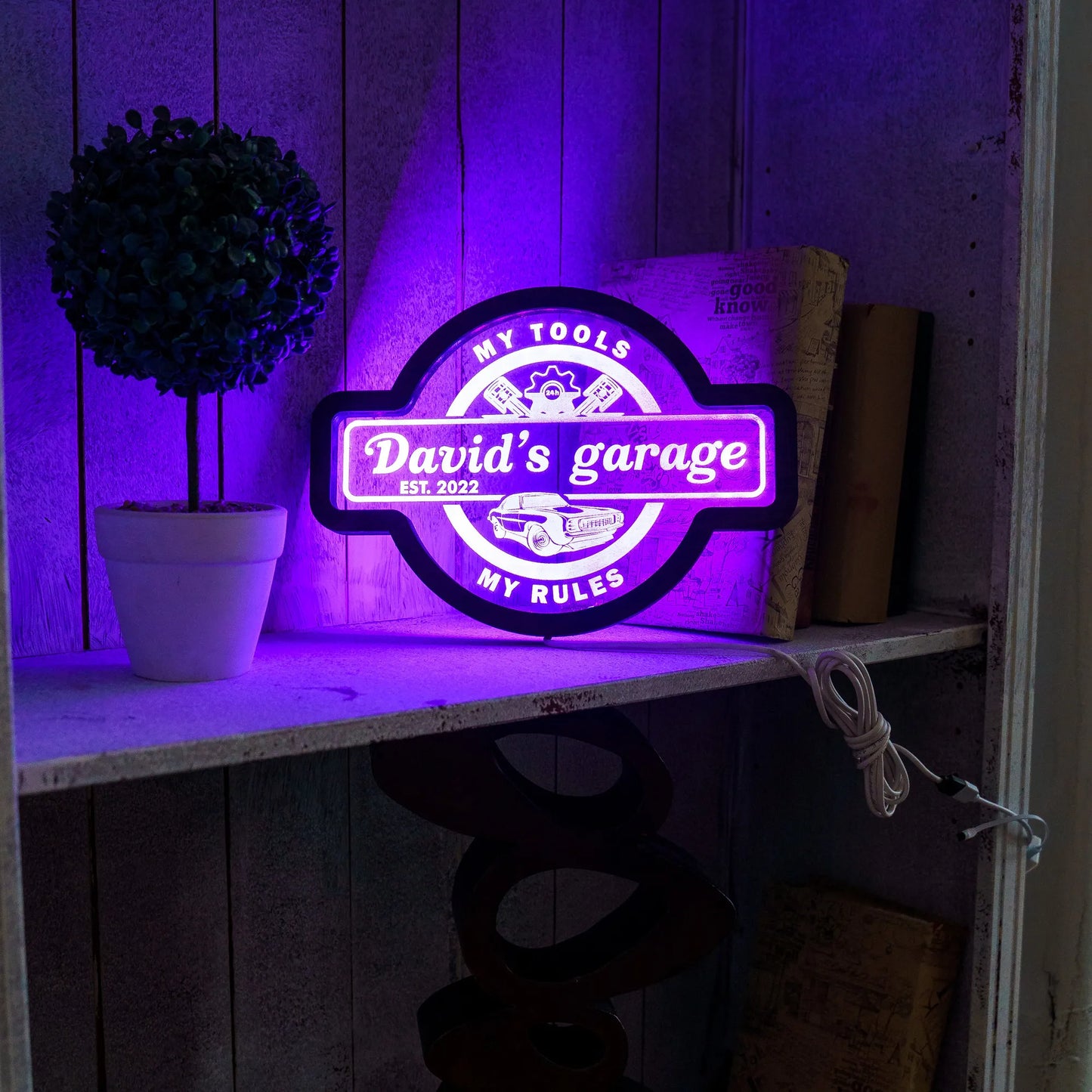 CUSTOM GARAGE NAME NEON SIGN