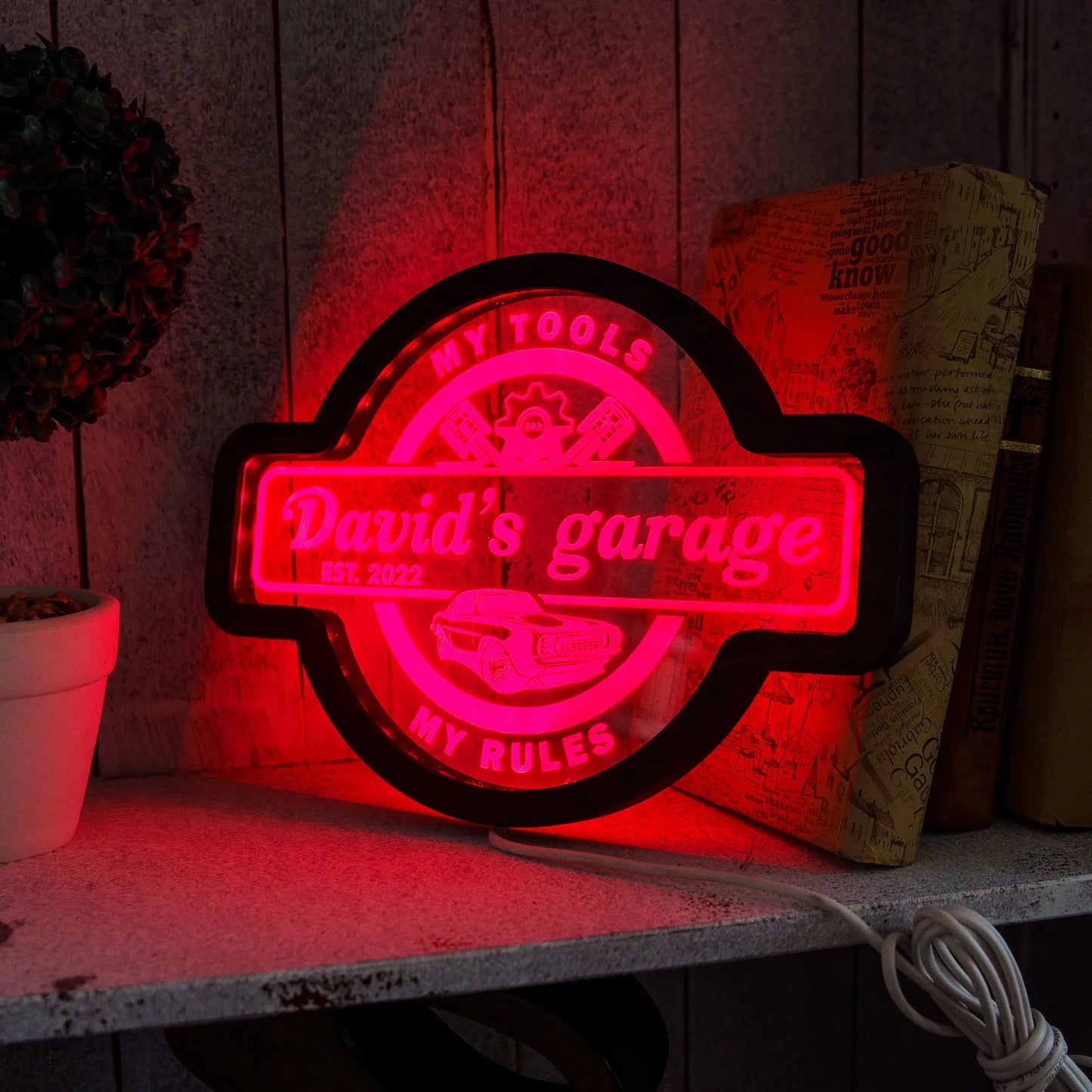 CUSTOM GARAGE NAME NEON SIGN