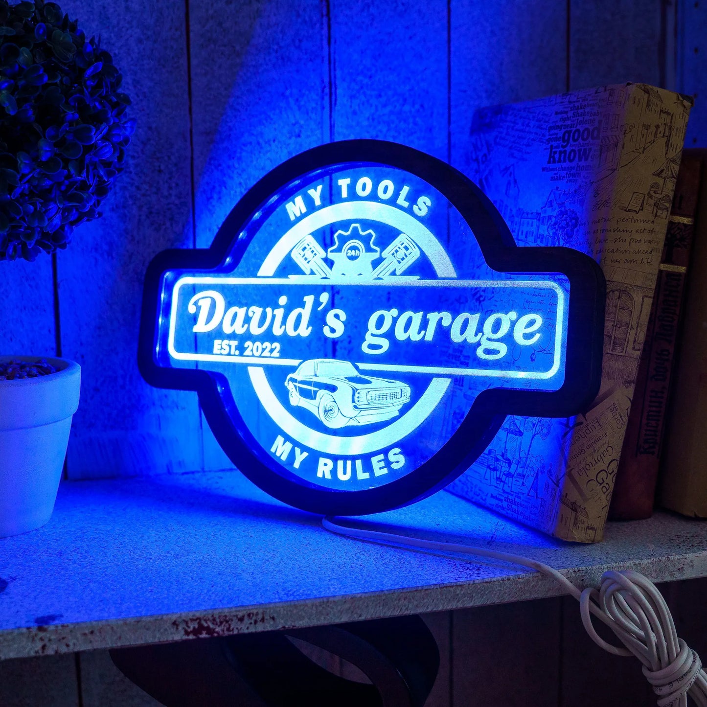 CUSTOM GARAGE NAME NEON SIGN