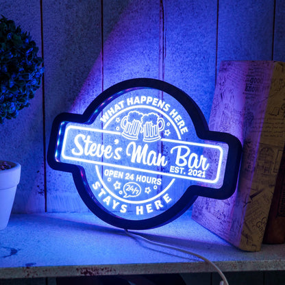 CUSTOM MAN BAR NEON SIGN