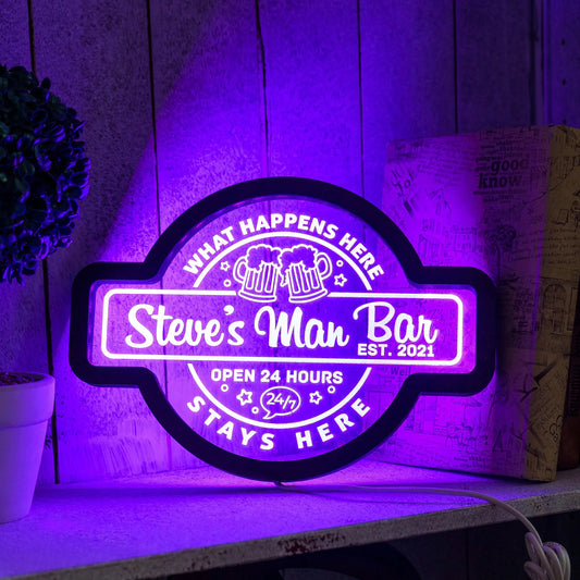 CUSTOM MAN BAR NEON SIGN
