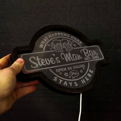 CUSTOM MAN BAR NEON SIGN