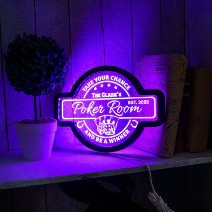 CUSTOM POKER ROOM NEON SIGN