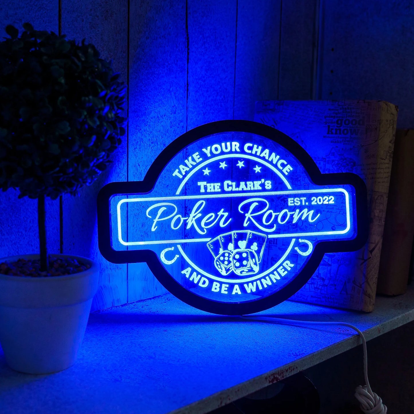 CUSTOM POKER ROOM NEON SIGN