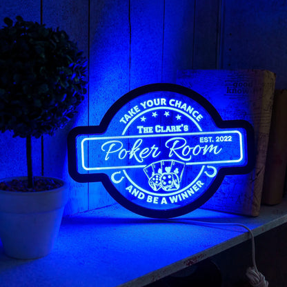 CUSTOM POKER ROOM NEON SIGN