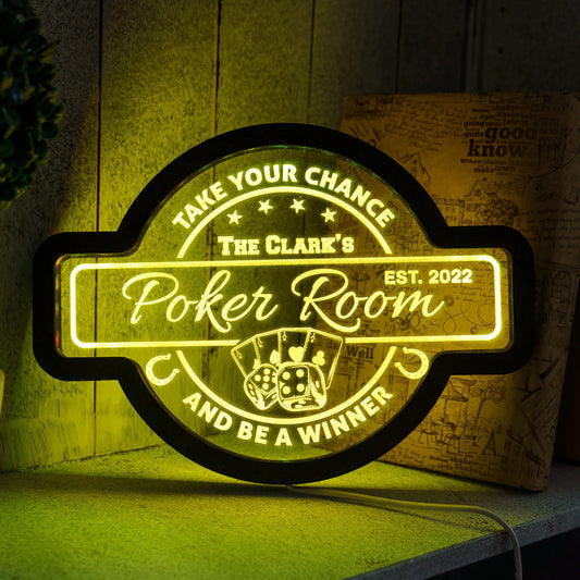 CUSTOM POKER ROOM NEON SIGN