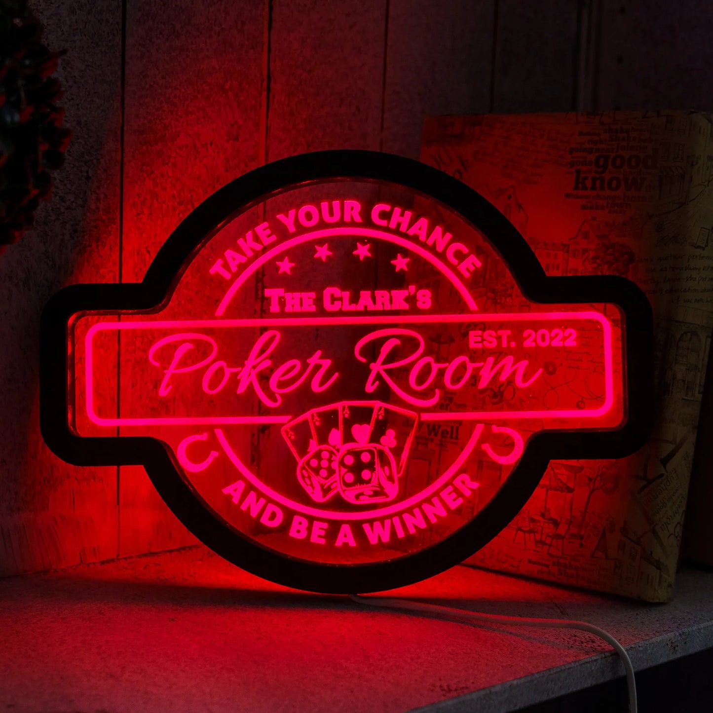CUSTOM POKER ROOM NEON SIGN
