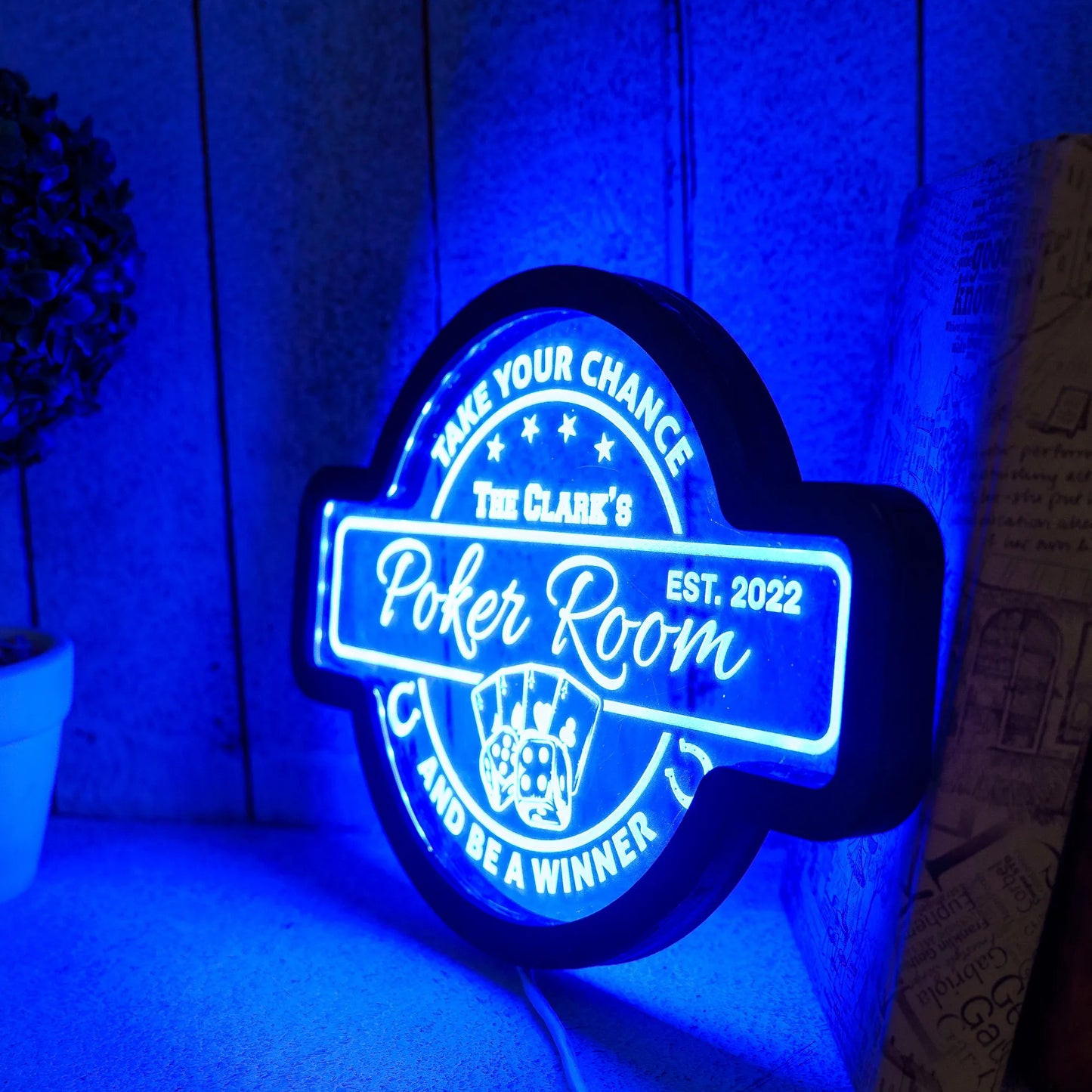 CUSTOM POKER ROOM NEON SIGN