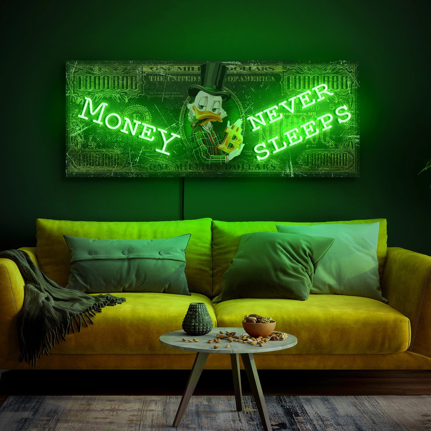 MONEY NEVER SLEEP NEON SIGN