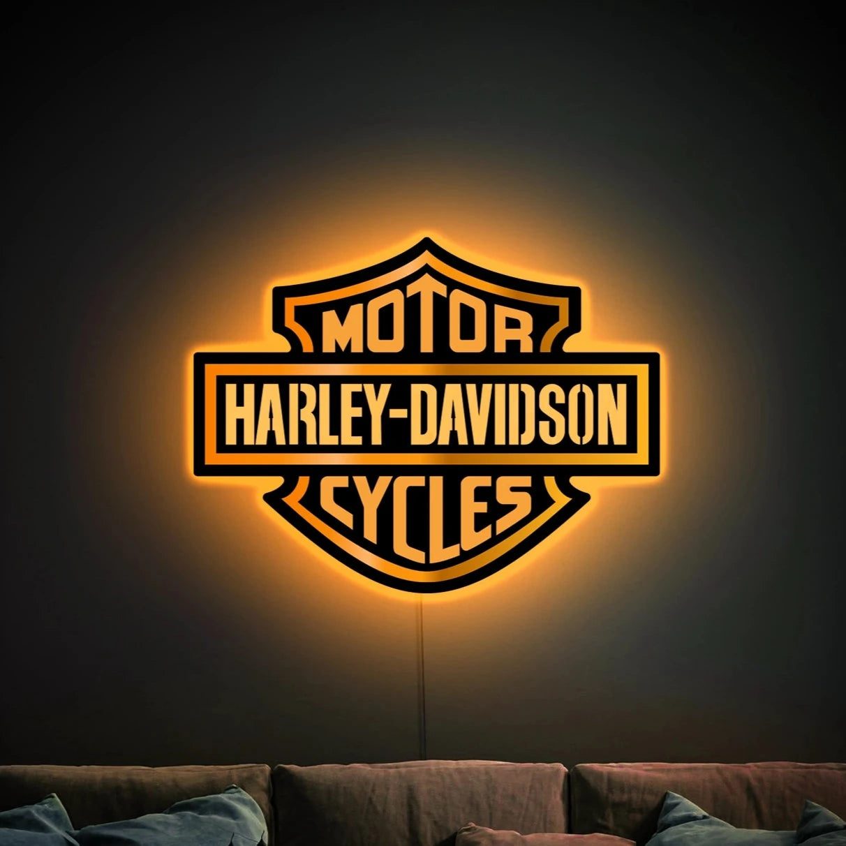 H-D Motorcycle Garage Led Sign