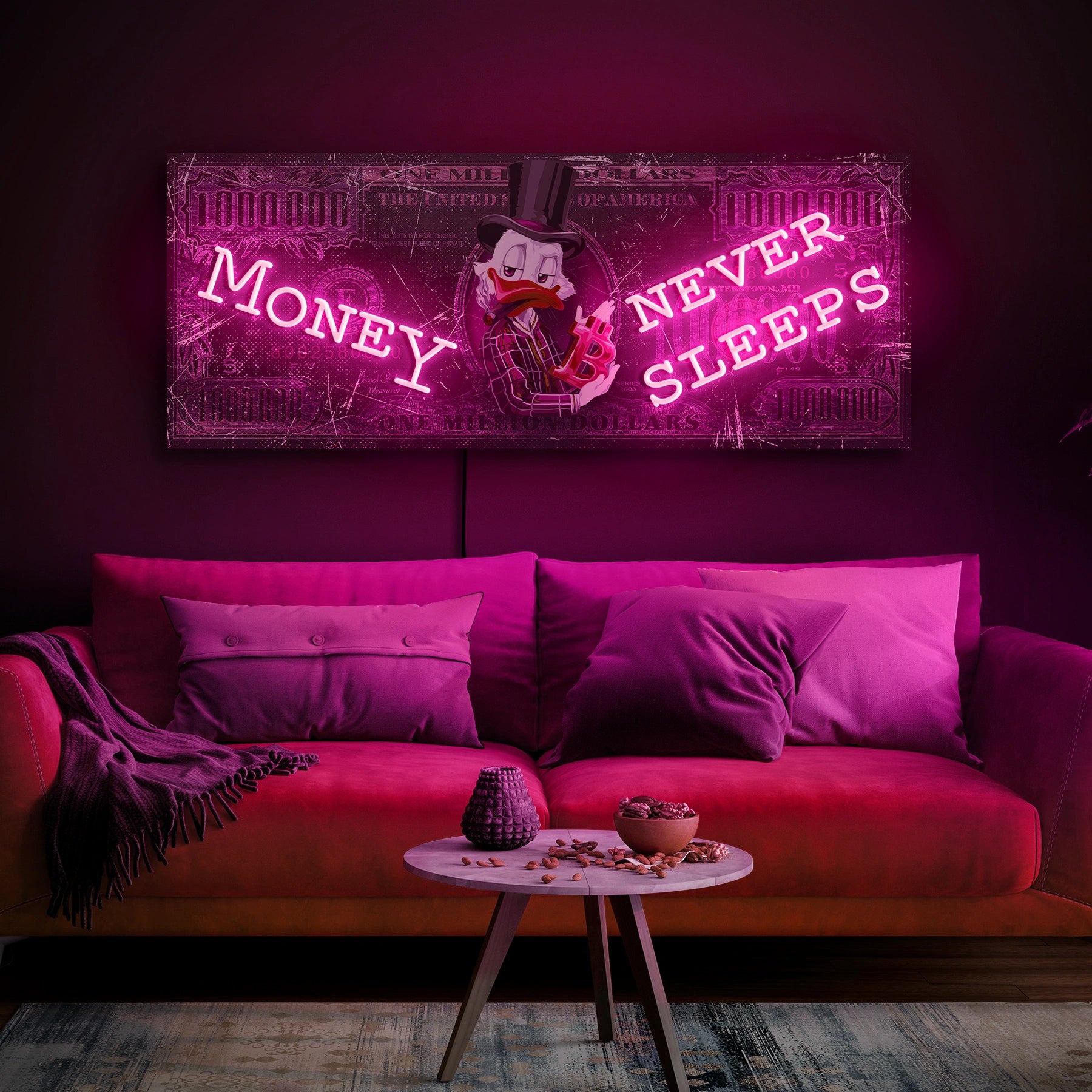 MONEY NEVER SLEEP NEON SIGN