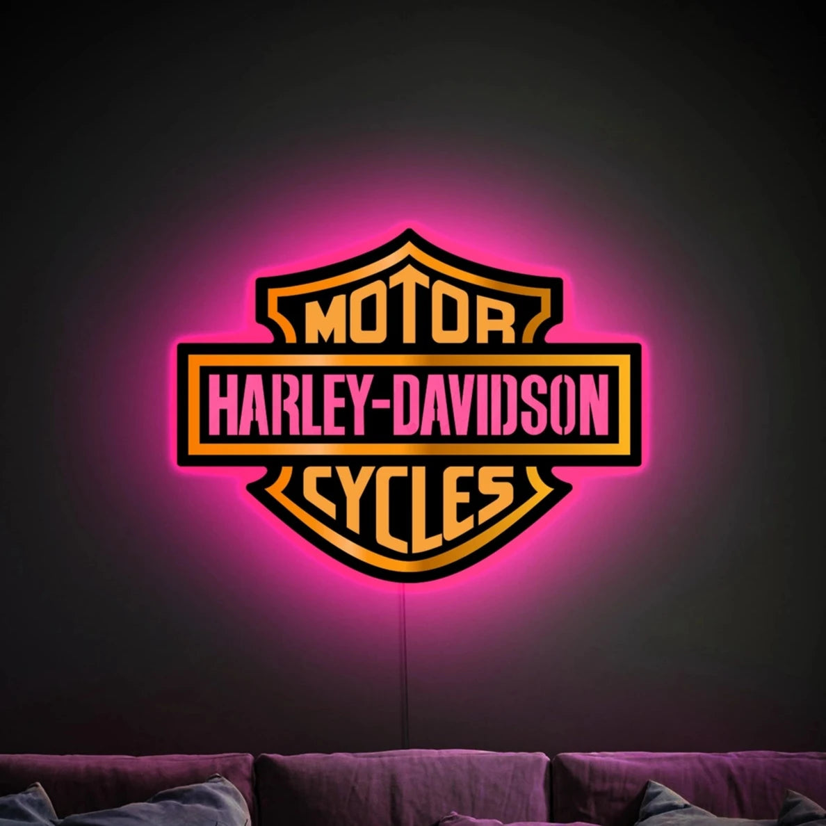 H-D Motorcycle Garage Led Sign