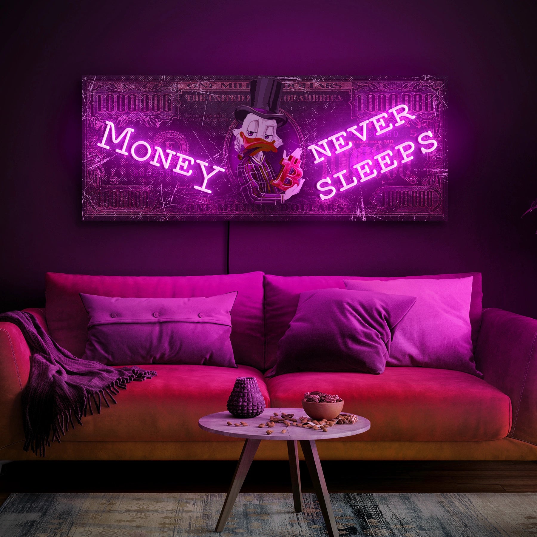 MONEY NEVER SLEEP NEON SIGN