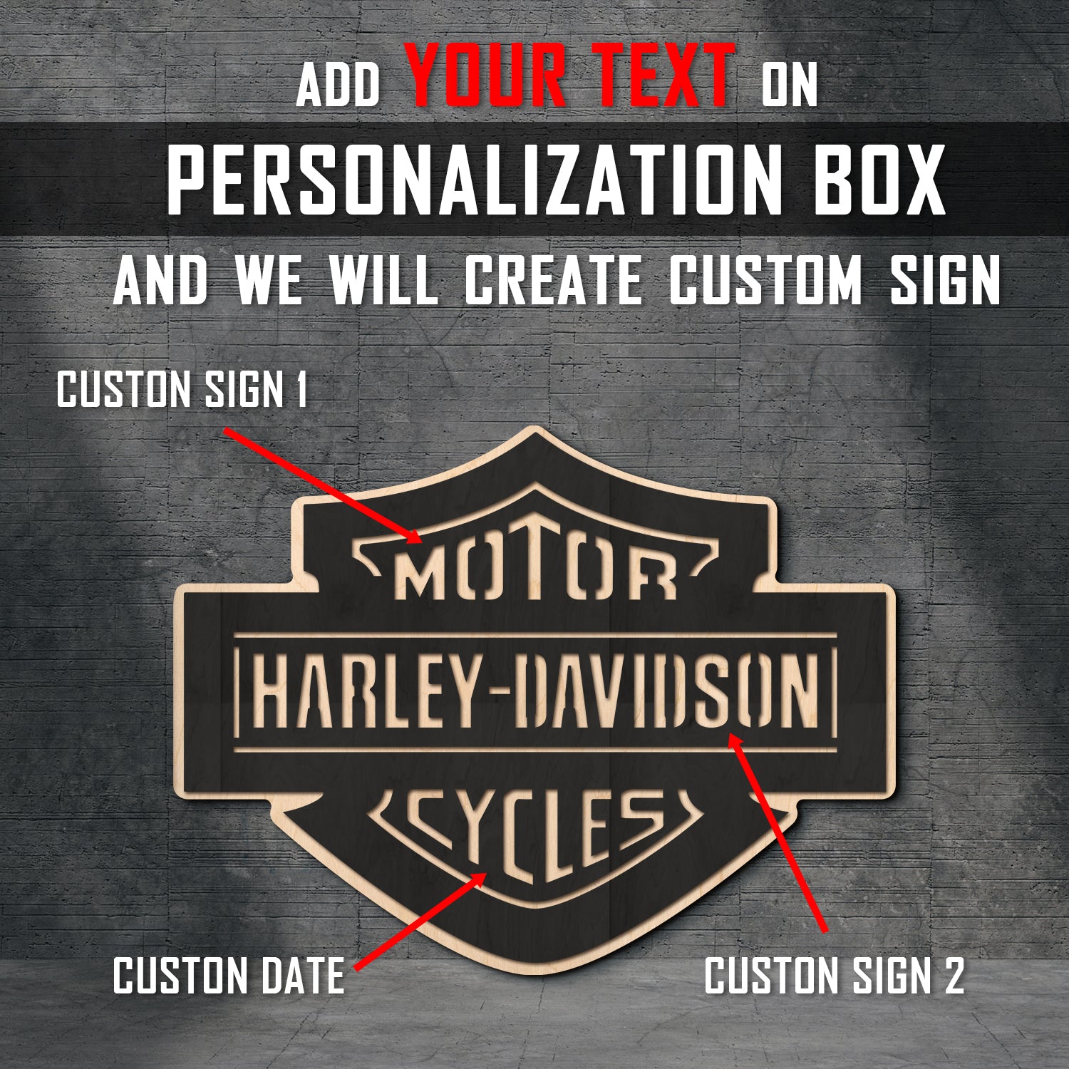 Custom H-D Motorcycle Garage Led