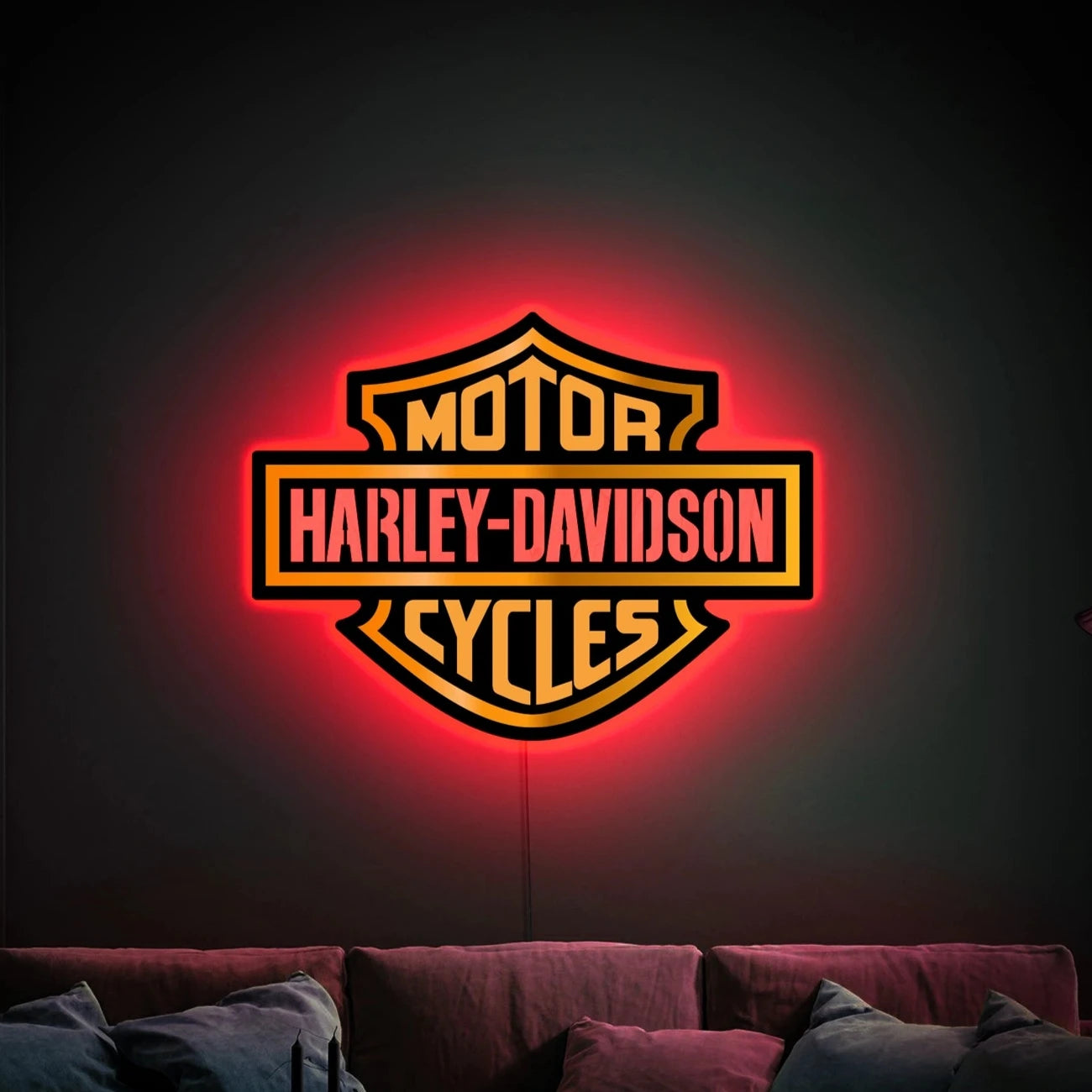 H-D Motorcycle Garage Led Sign