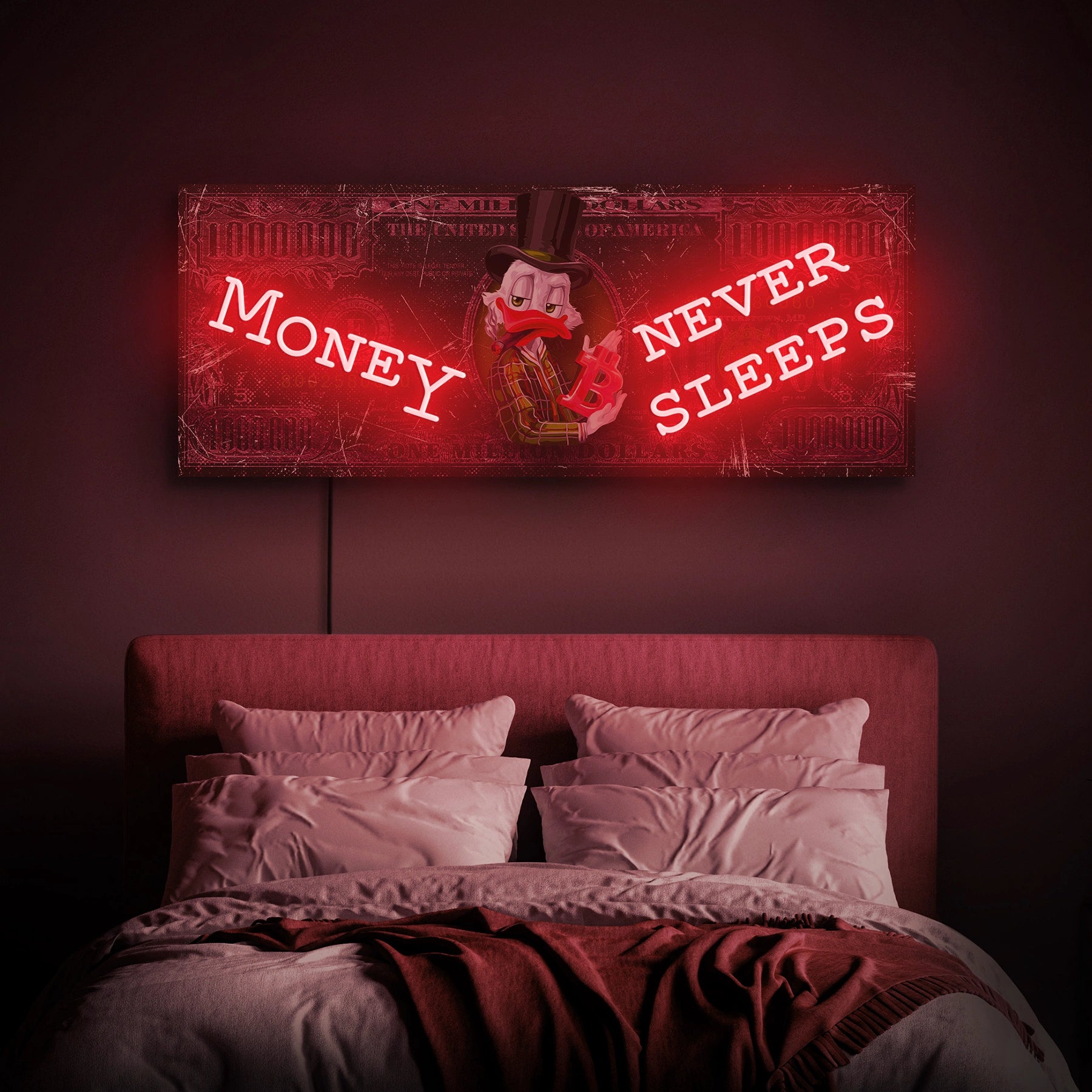 MONEY NEVER SLEEP NEON SIGN