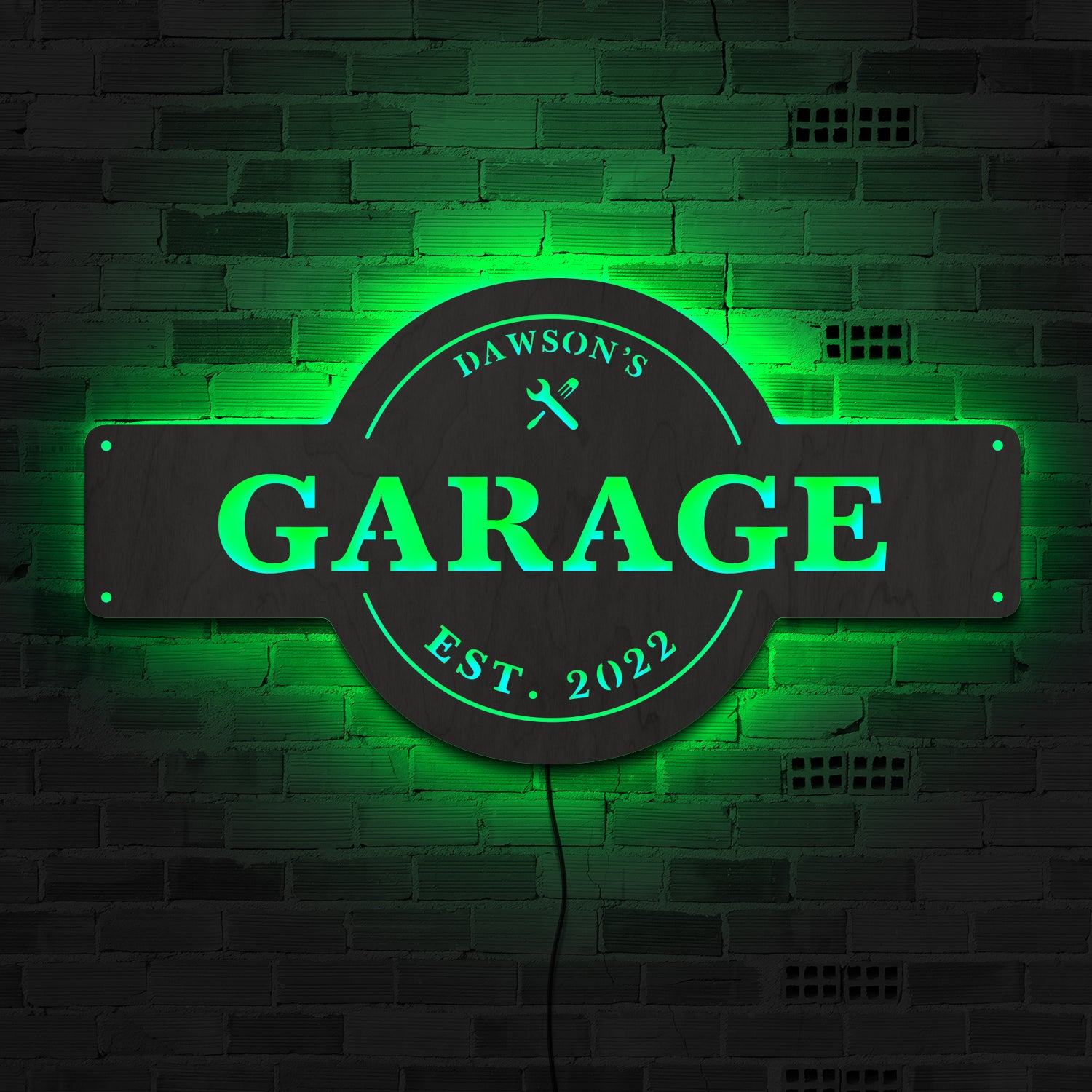 Custom garage name sign