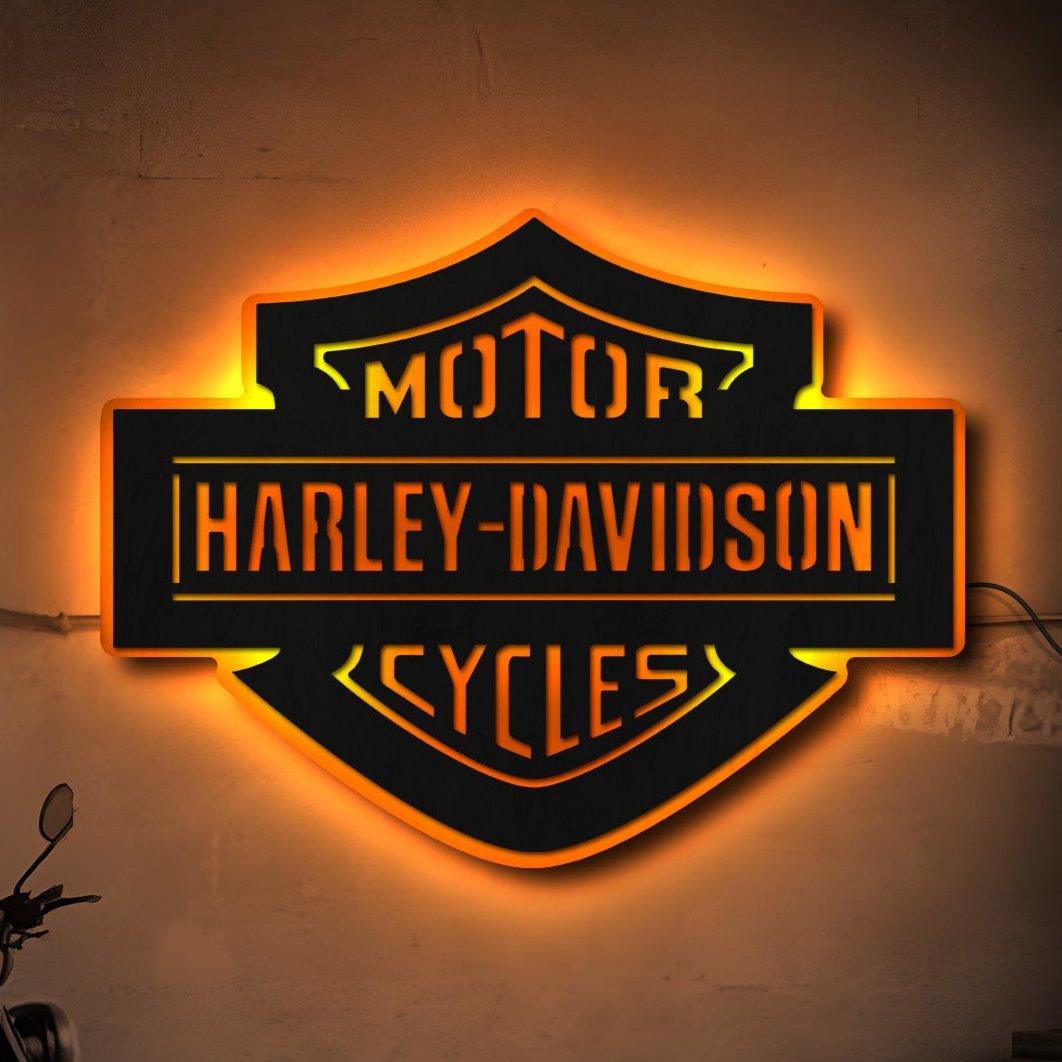 Custom H-D Motorcycle Garage Led