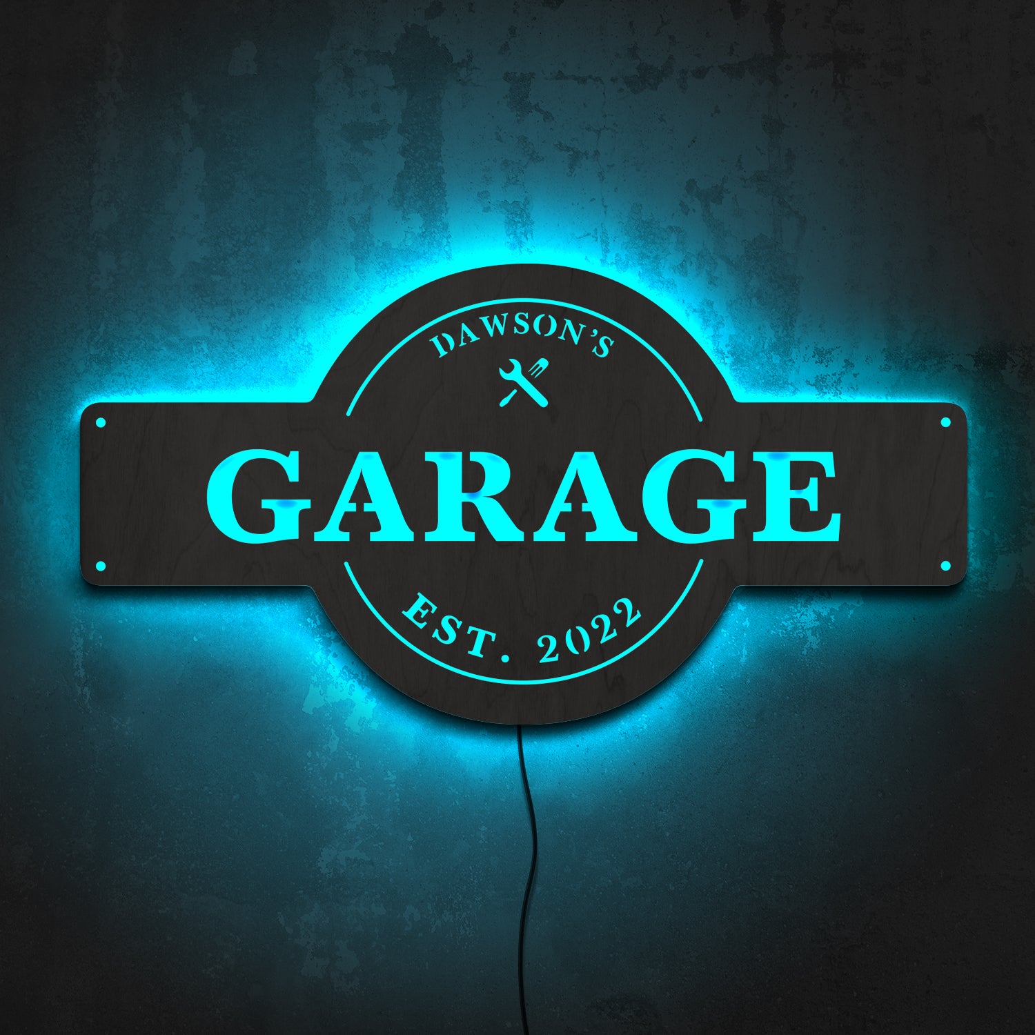 Custom garage name sign