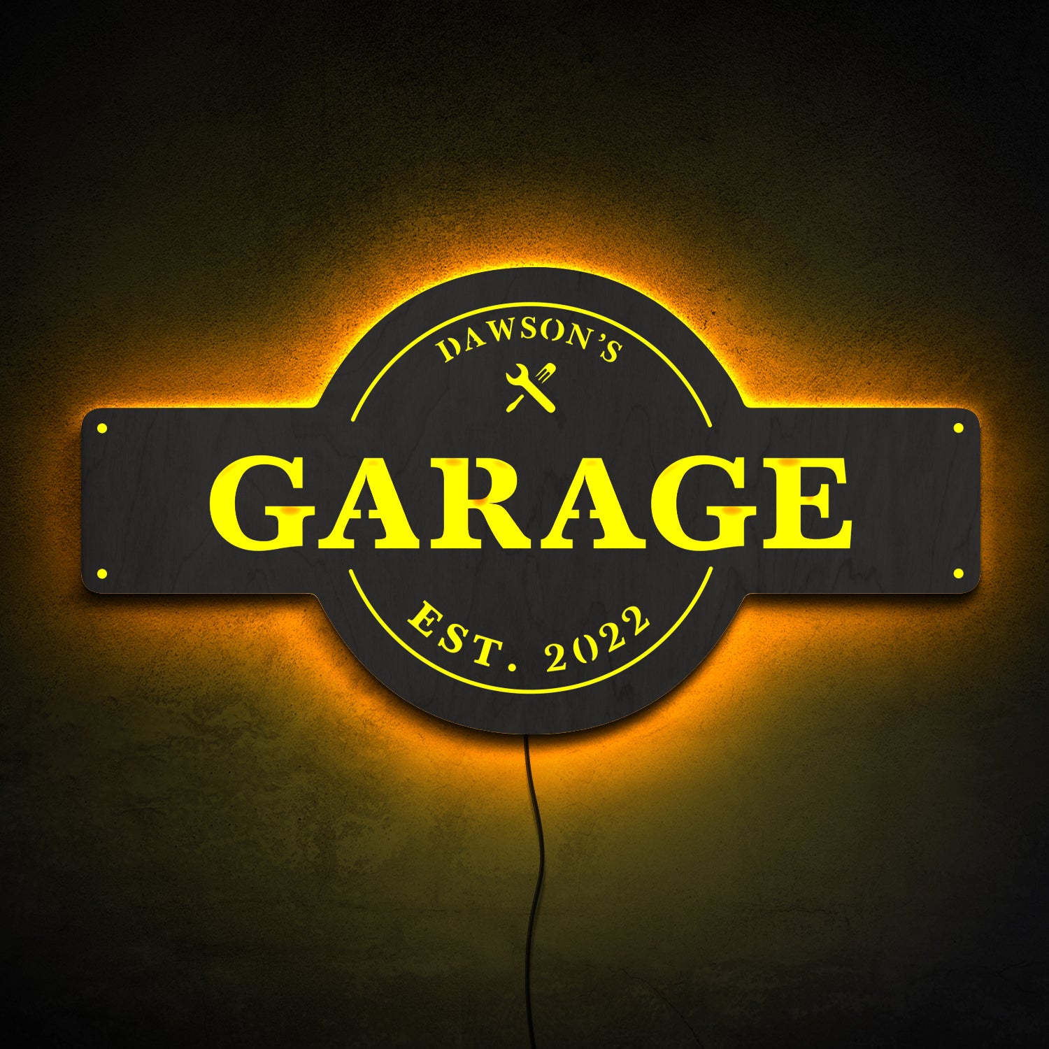 Custom garage name sign