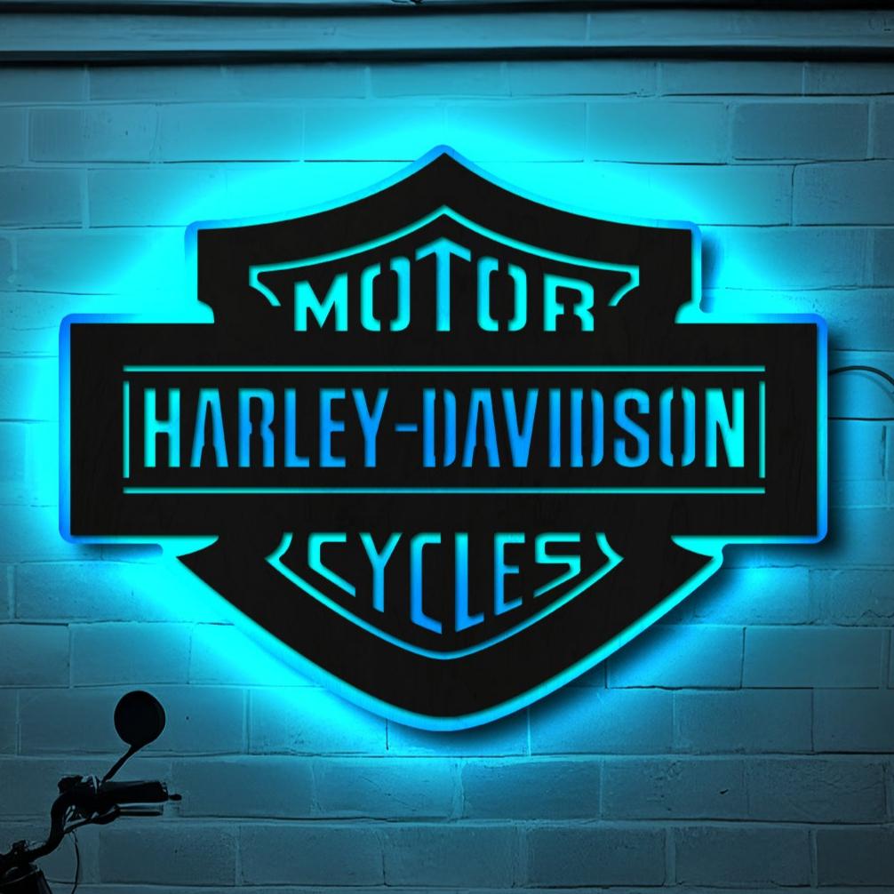 Custom H-D Motorcycle Garage Led