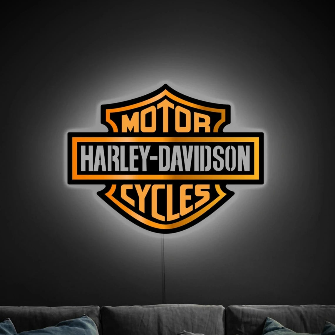 H-D Motorcycle Garage Led Sign