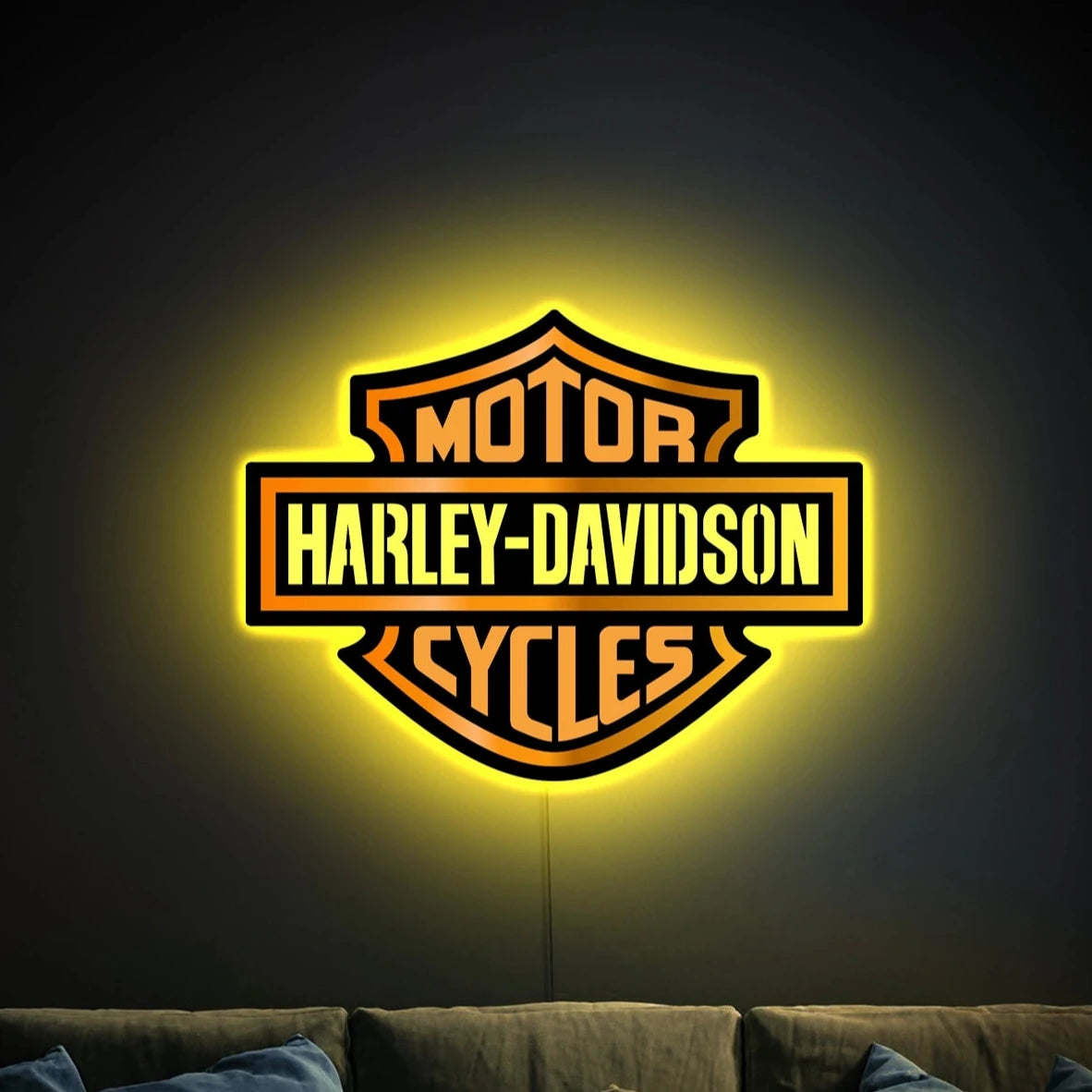 H-D Motorcycle Garage Led Sign