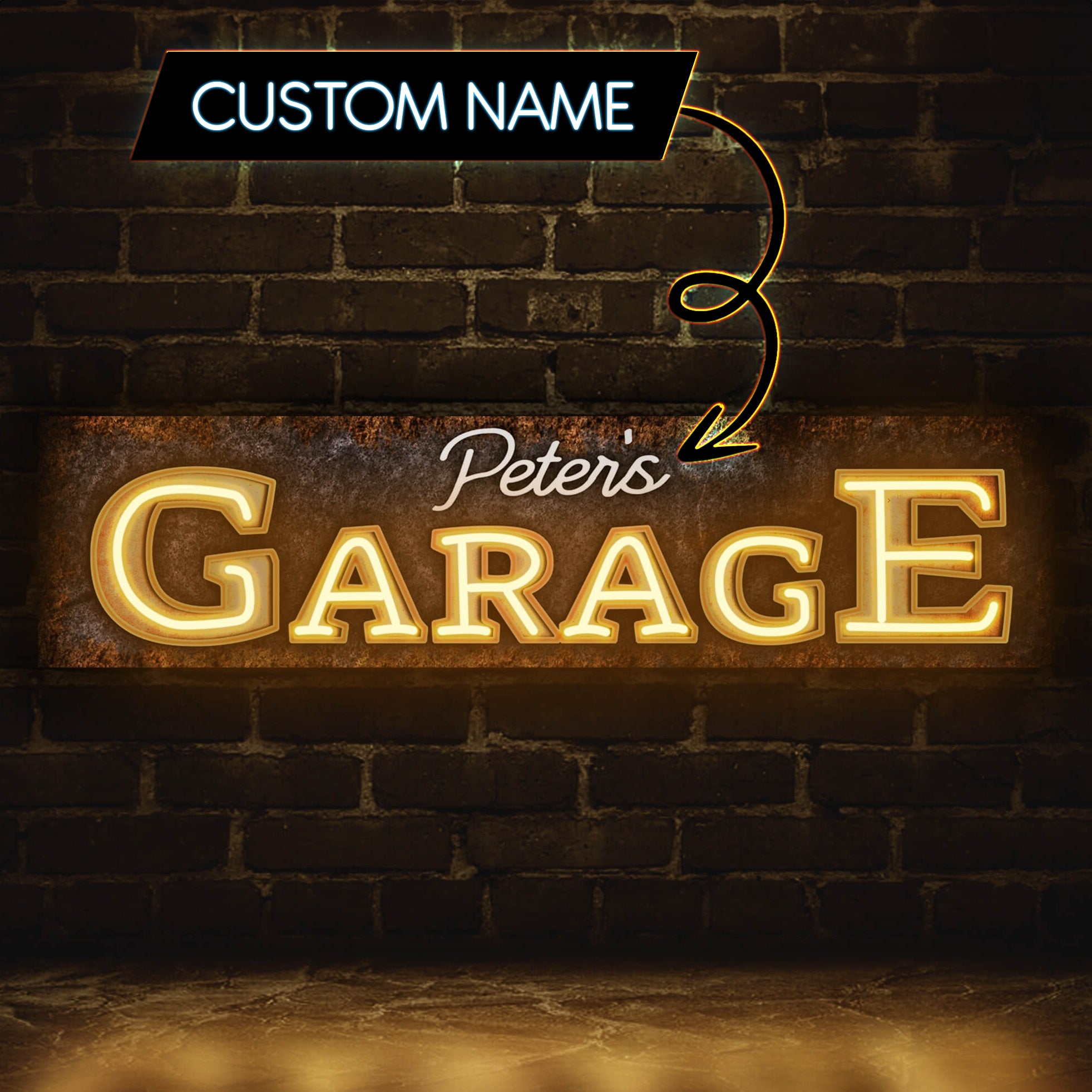 CUSTOM GARAGE NAME SIGN