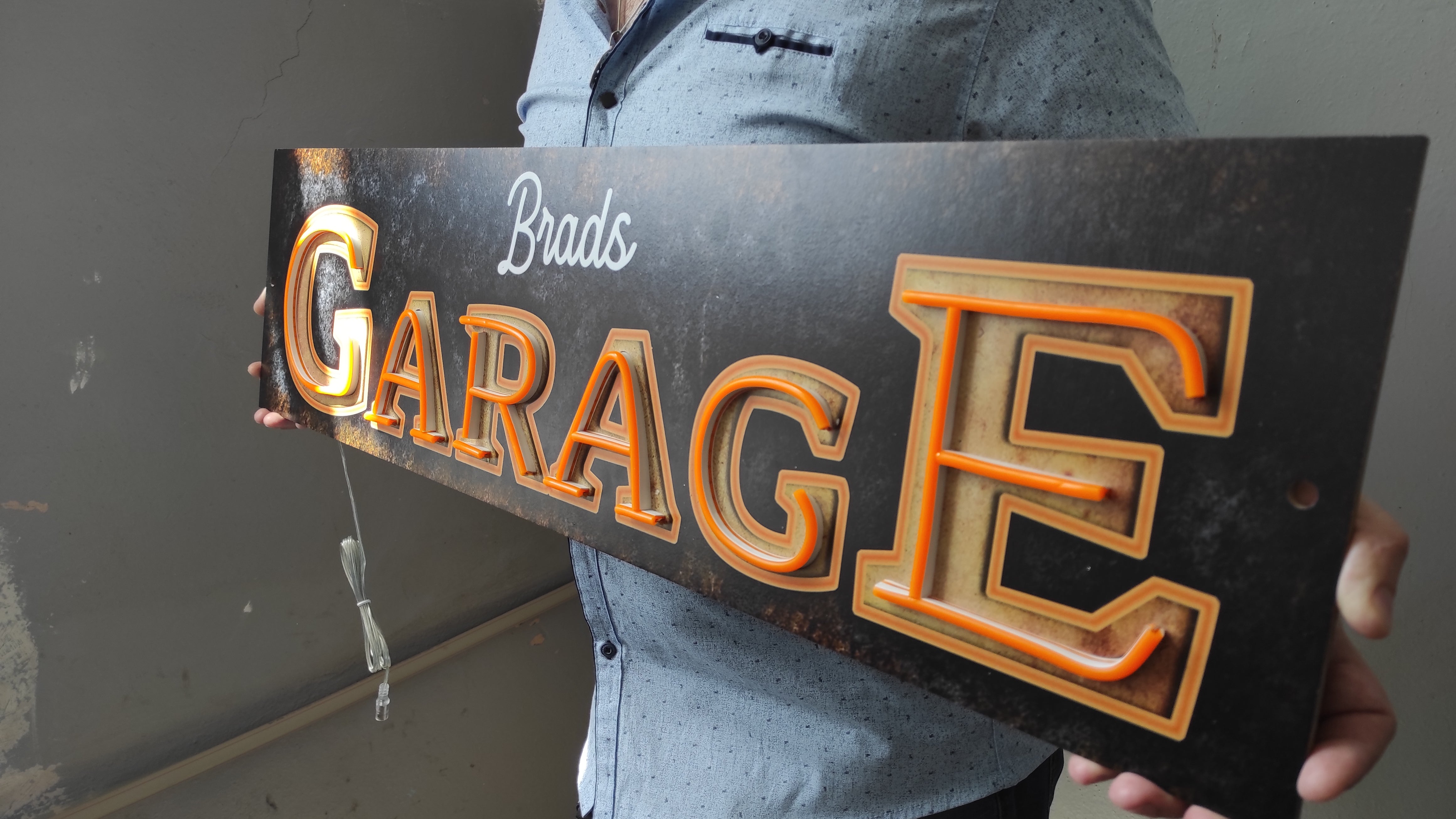 CUSTOM GARAGE NAME SIGN