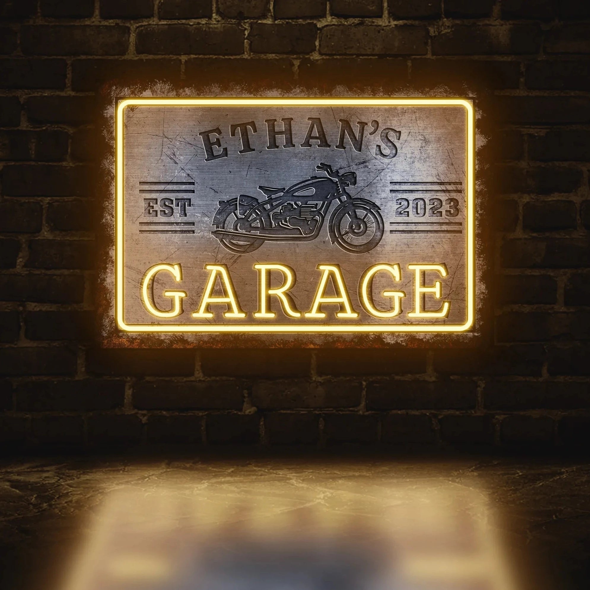 Custom garage led sign for dad