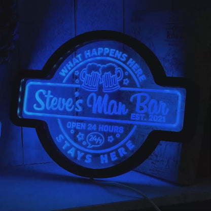 CUSTOM MAN BAR NEON SIGN