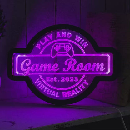 CUSTOM GAME ROOM NEON SIGN