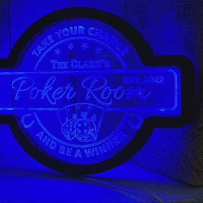 CUSTOM POKER ROOM NEON SIGN