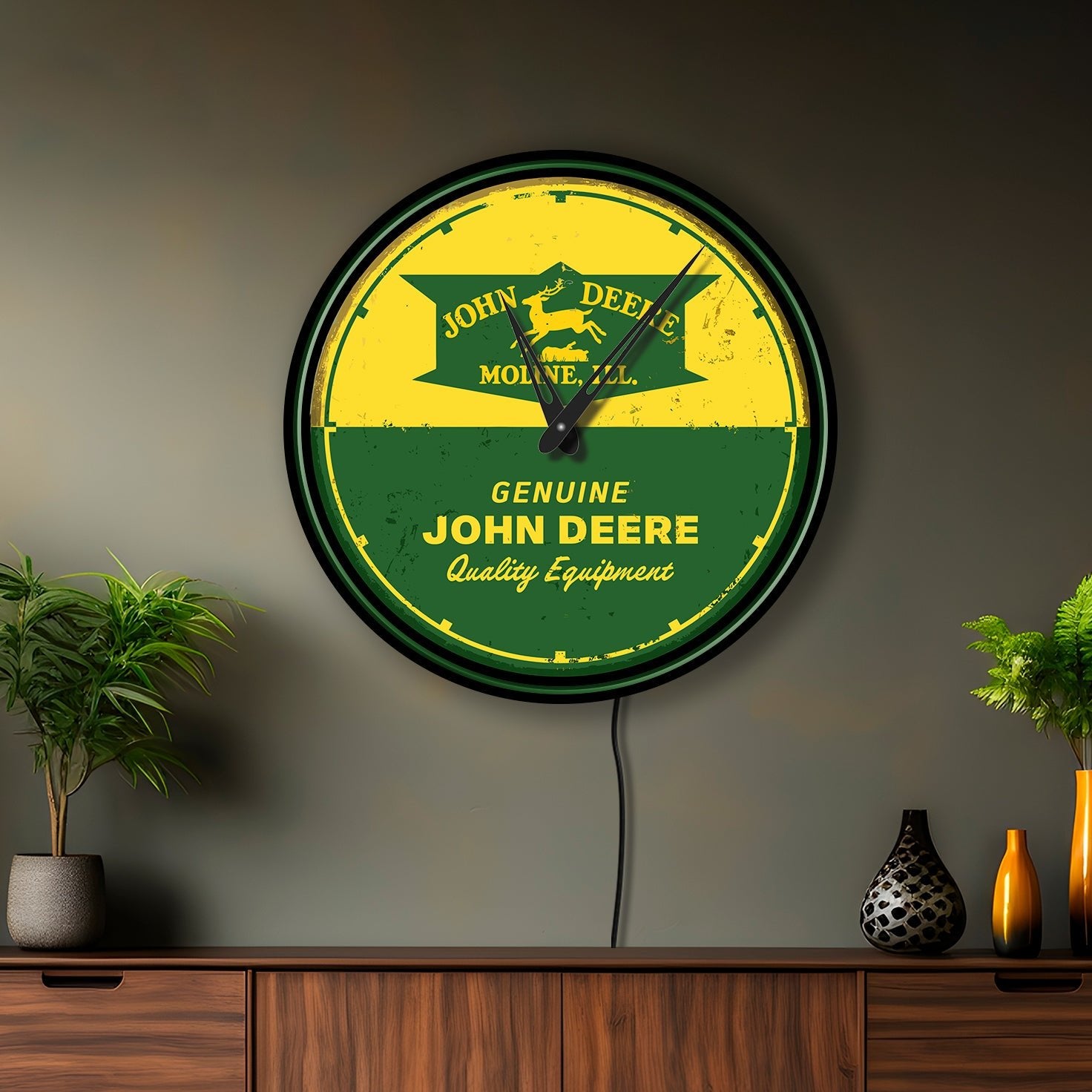 JOHN DEERE NEON CLOCK