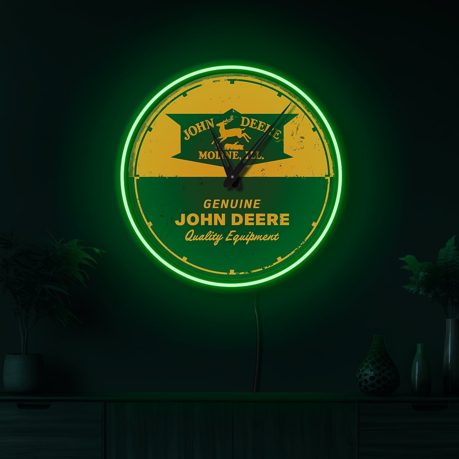 JOHN DEERE NEON CLOCK