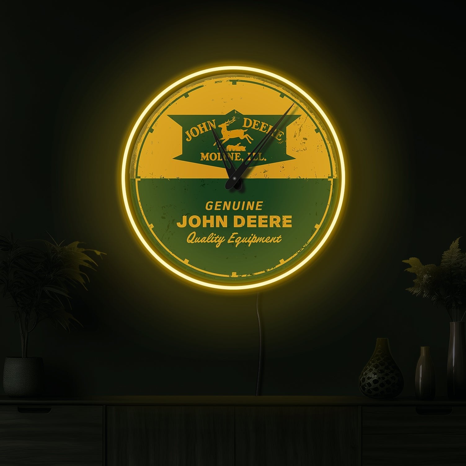 JOHN DEERE NEON CLOCK