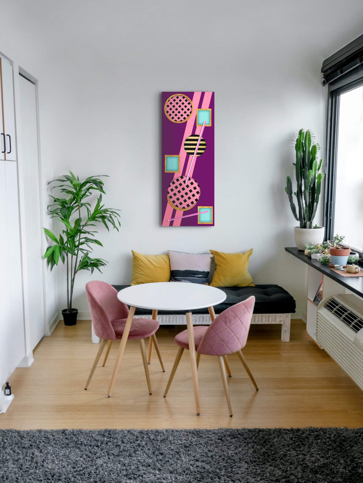 GEOMETRIC NEON WALL ART