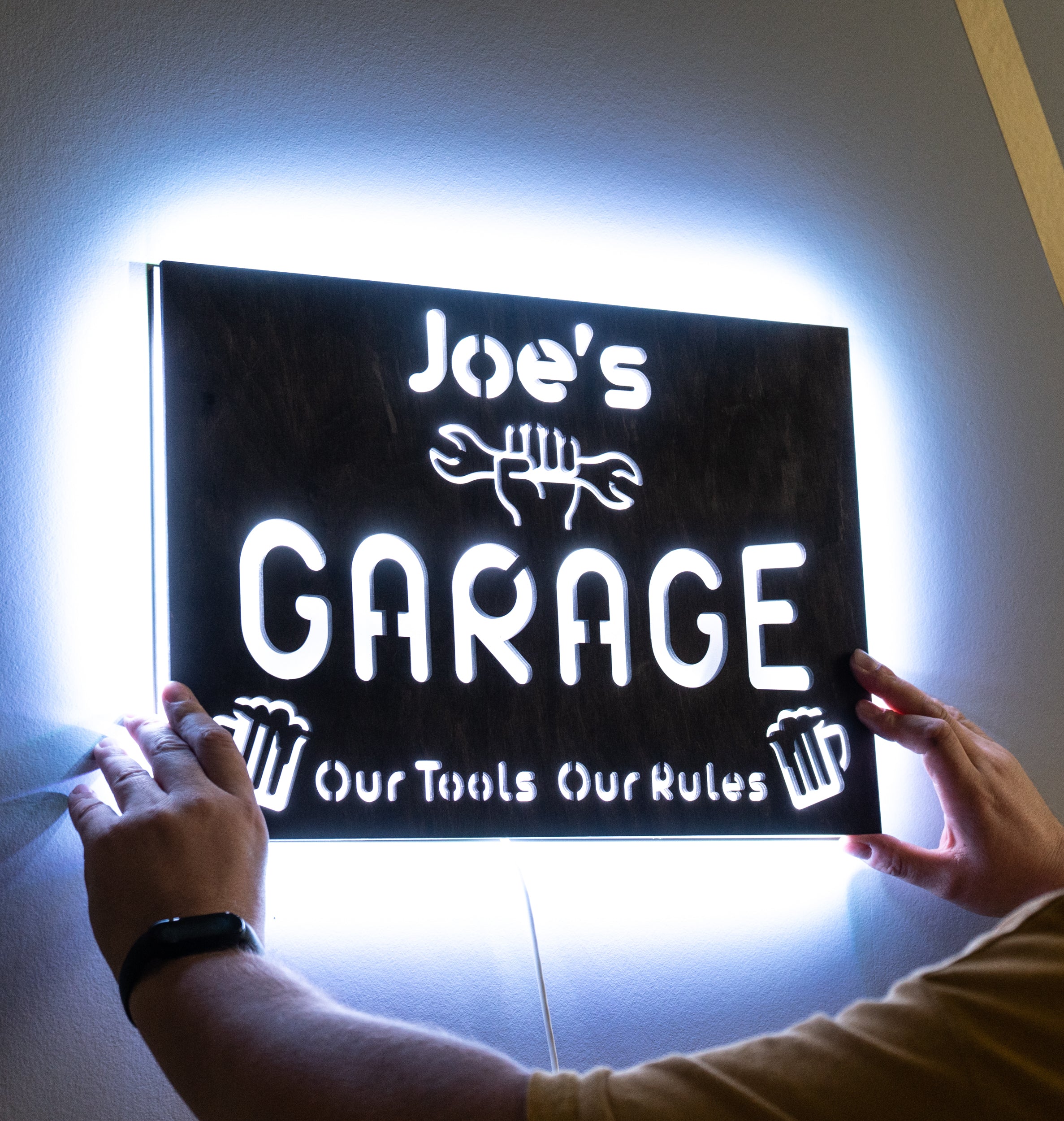 Garage led sign