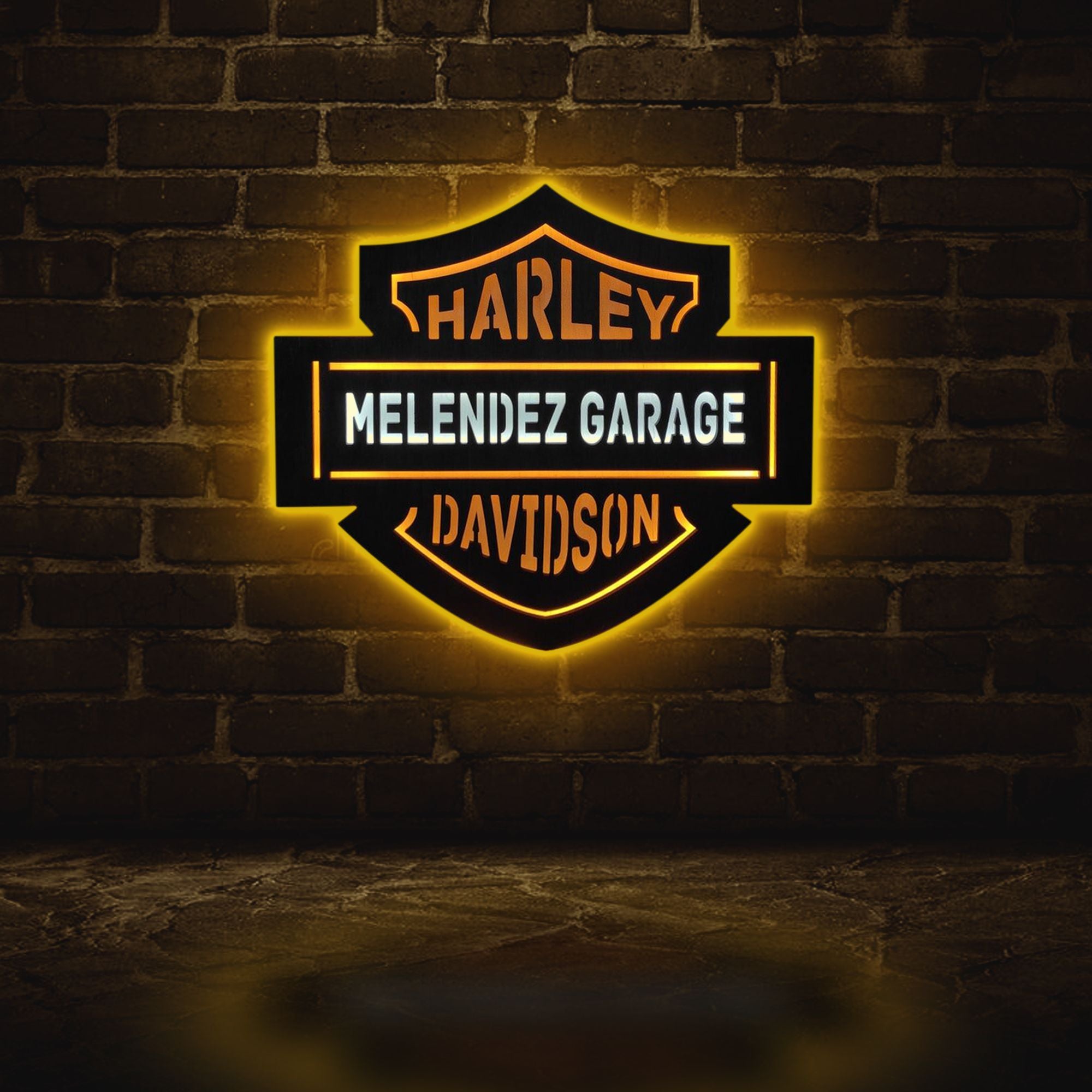 Motorcycle garage neon sign