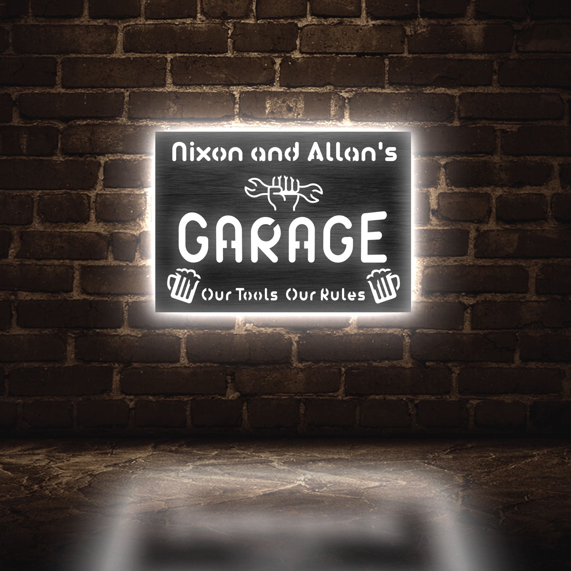 Garage led sign