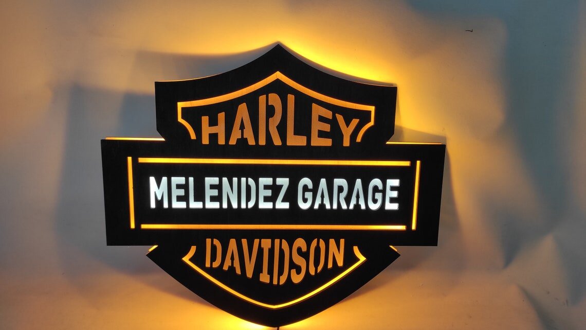 Motorcycle garage neon sign