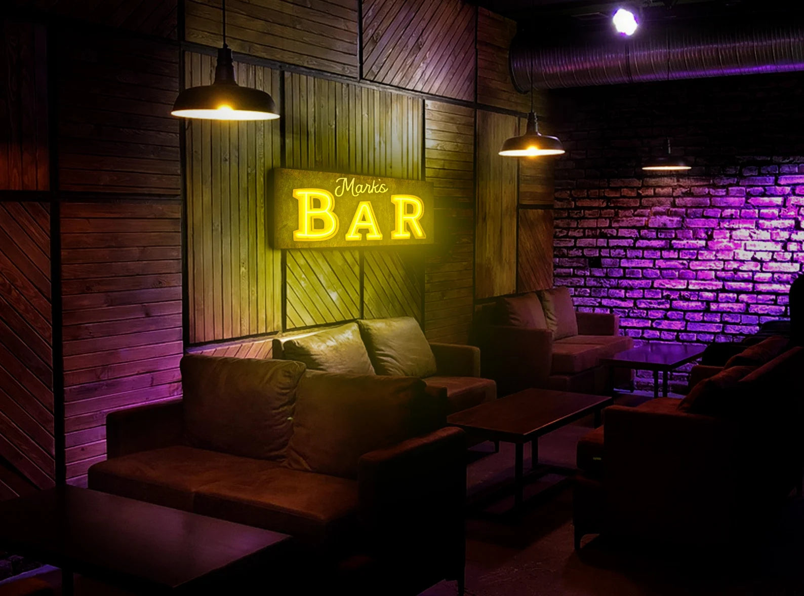 Bar neon light sign