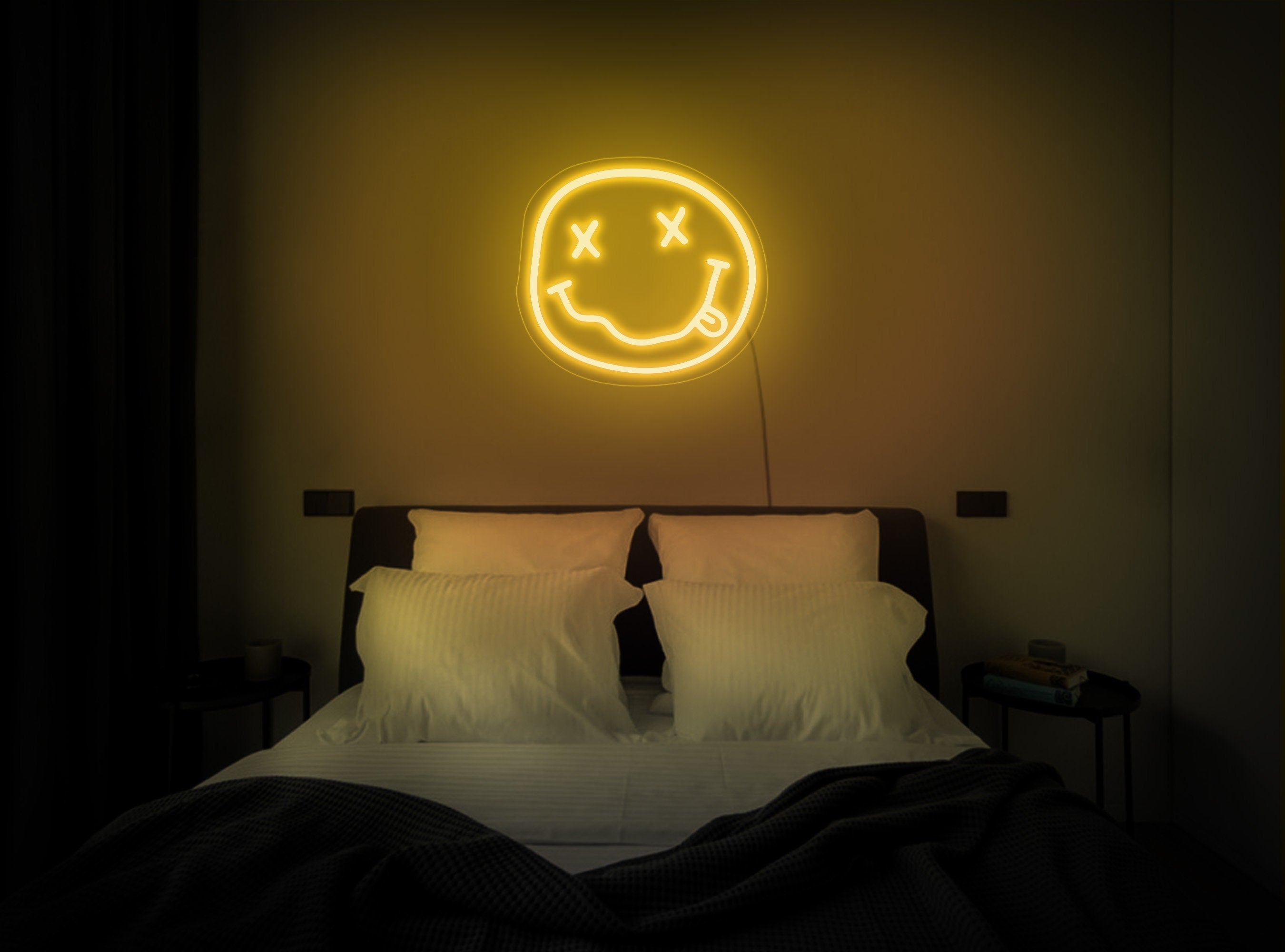 Smile neon sign