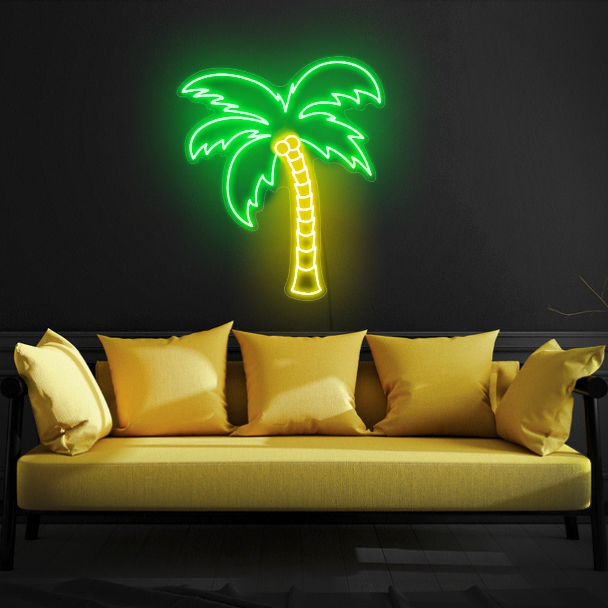 Palm tree neon light