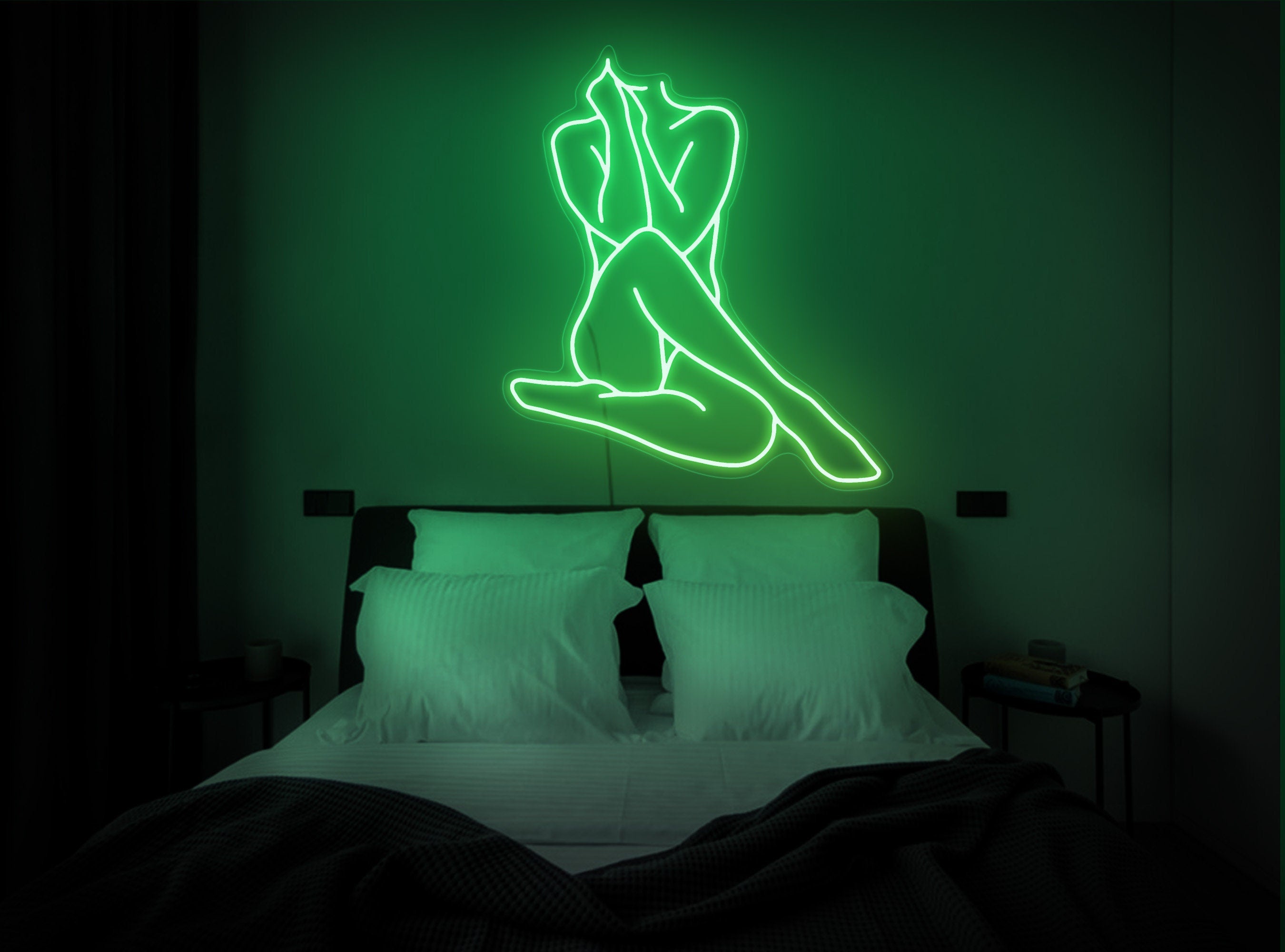 Lady body neon sign