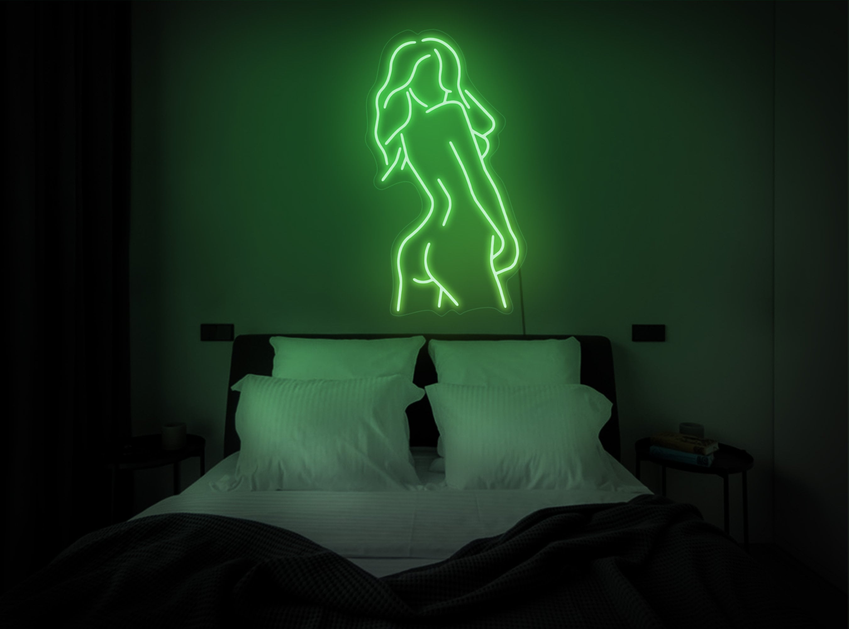 Girl body neon sign