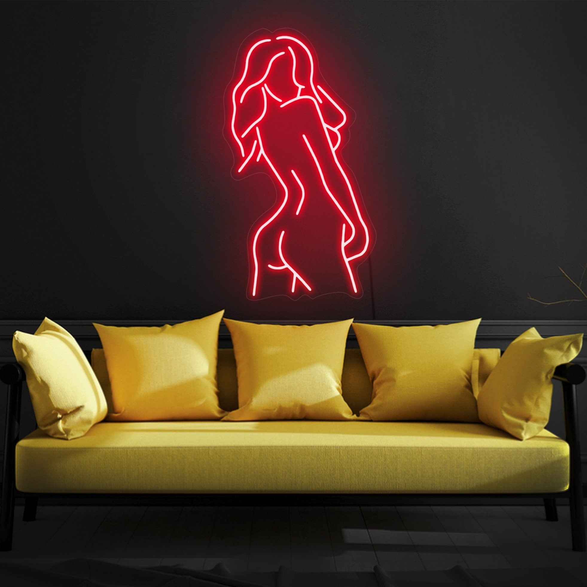 Girl body neon sign